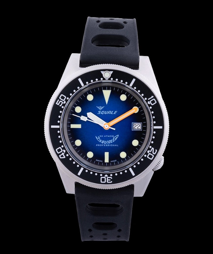 Squale 50 atmos 1521 Blue Soleil Dive Watch
