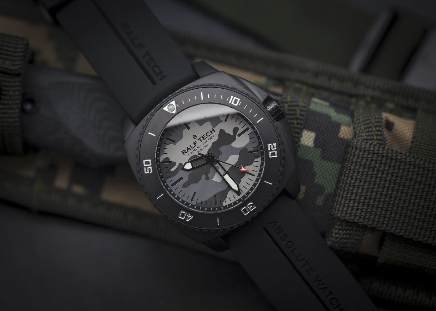 Ralf Tech WRX Electric Black Camo Pantom Dive Watch