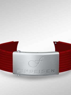 Findeisen Rubber Strap Red 20mm