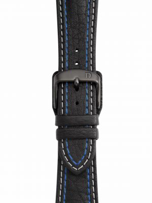 Damasko Double Stitched Leather Strap - Black Buckle