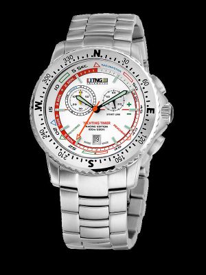 TNG Sailmaster Yachting Watch -  White Dial / Stainless Steel Bezel