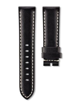 Delma 22mm Matte Leather Strap - Black