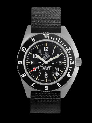 Marathon Steel Navigator Watch with Date - USMC