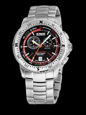 TNG Sailmaster Yachting Watch -  Black Dial / Stainless Steel Bezel