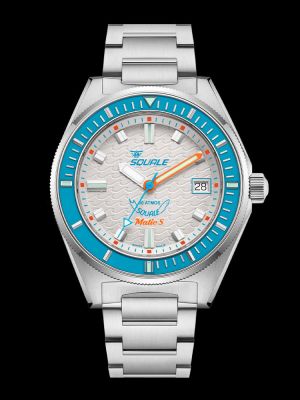 Squale Matic S White Dive Watch - Bracelet