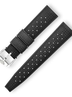 Squale Black Homage Tropic Rubber Strap - 20mm