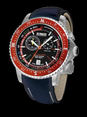 TNG Sailmaster Yachting Watch -  Black Dial / Red Bezel