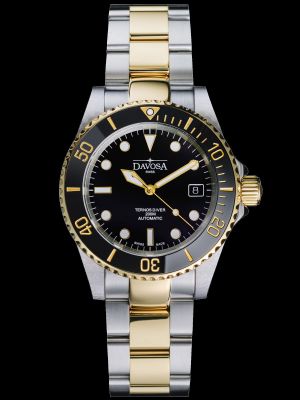 Davosa Ternos Diver Black-Gold Dive Watch / Trialink