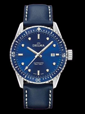Delma Cayman Dive Watch - Blue with Blue Bezel