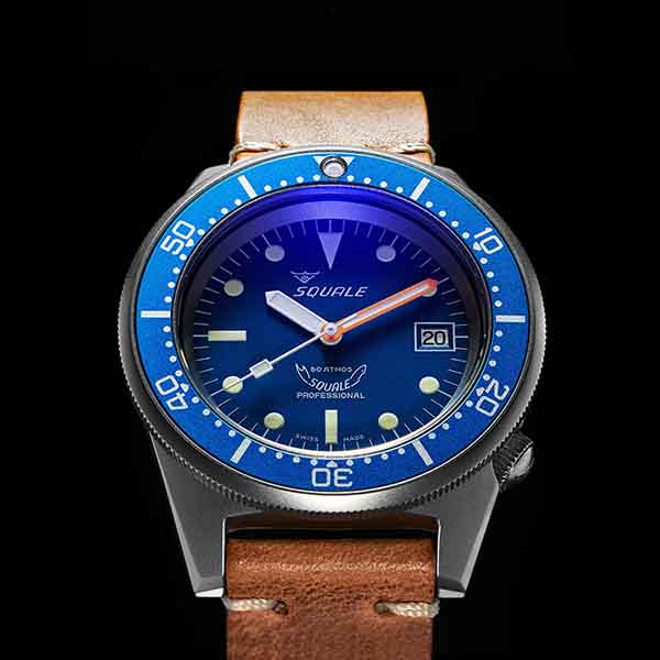Squale 50 atmos 1521 Dive Watch - Blue Blasted