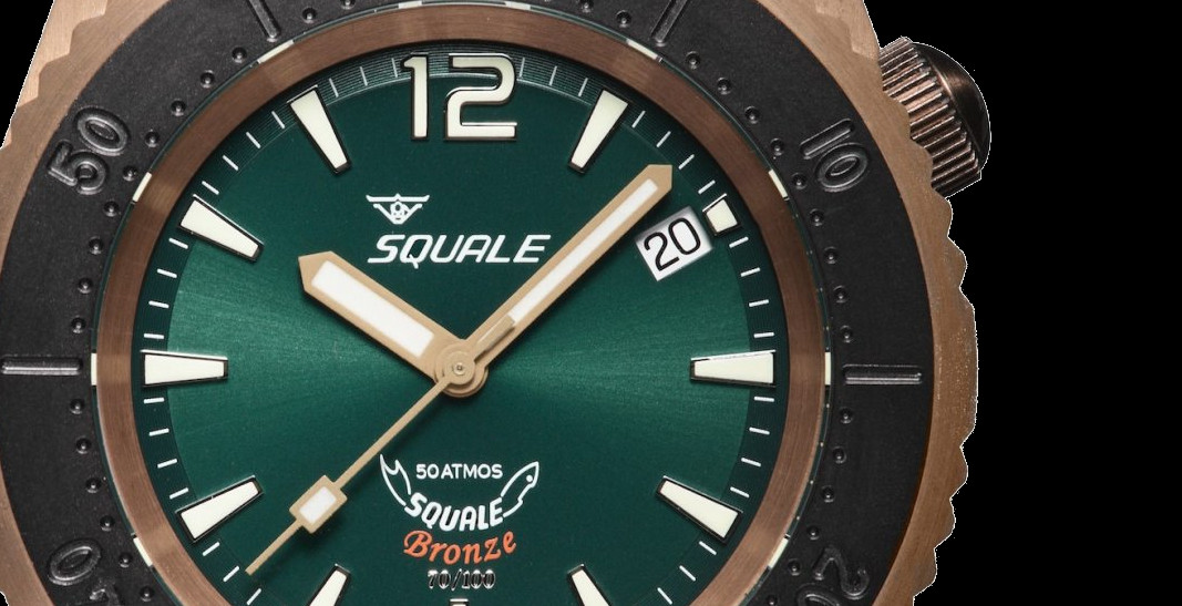 Squale 50 atmos 1521 Dive Watch - Green Bronze