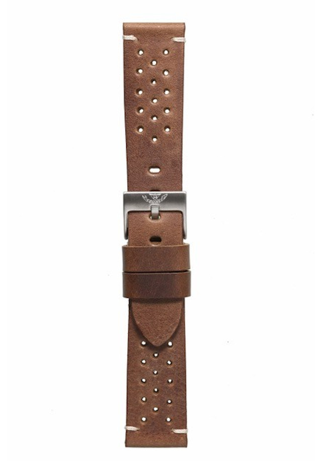 Squale Perforated Leather Strap - Mocha