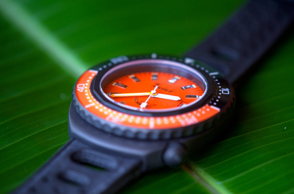 Squale 101 atmos 2002 Professional Dive Watch - Orange/Black Orange PVD