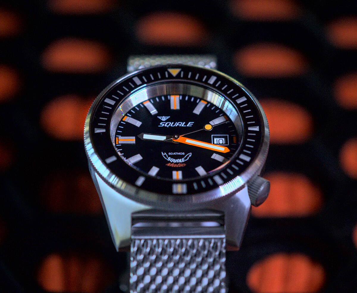 Squale 60 atmos Squalematic Dive Watch - Satin-Black | Australia 