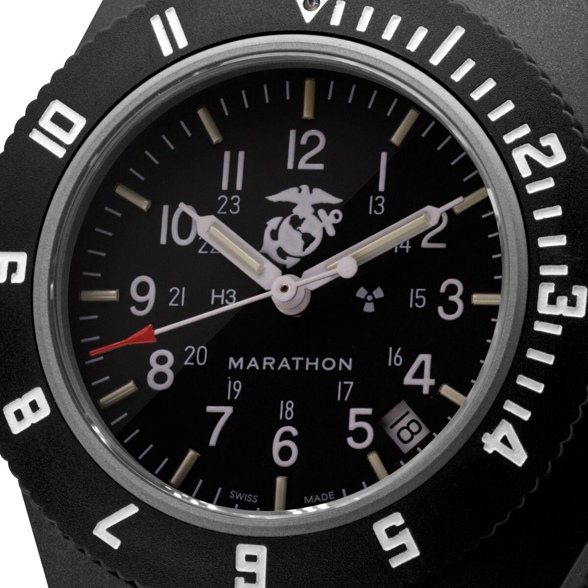 Marathon Pilot Navigator Watch with Date - Black USMC | Australia