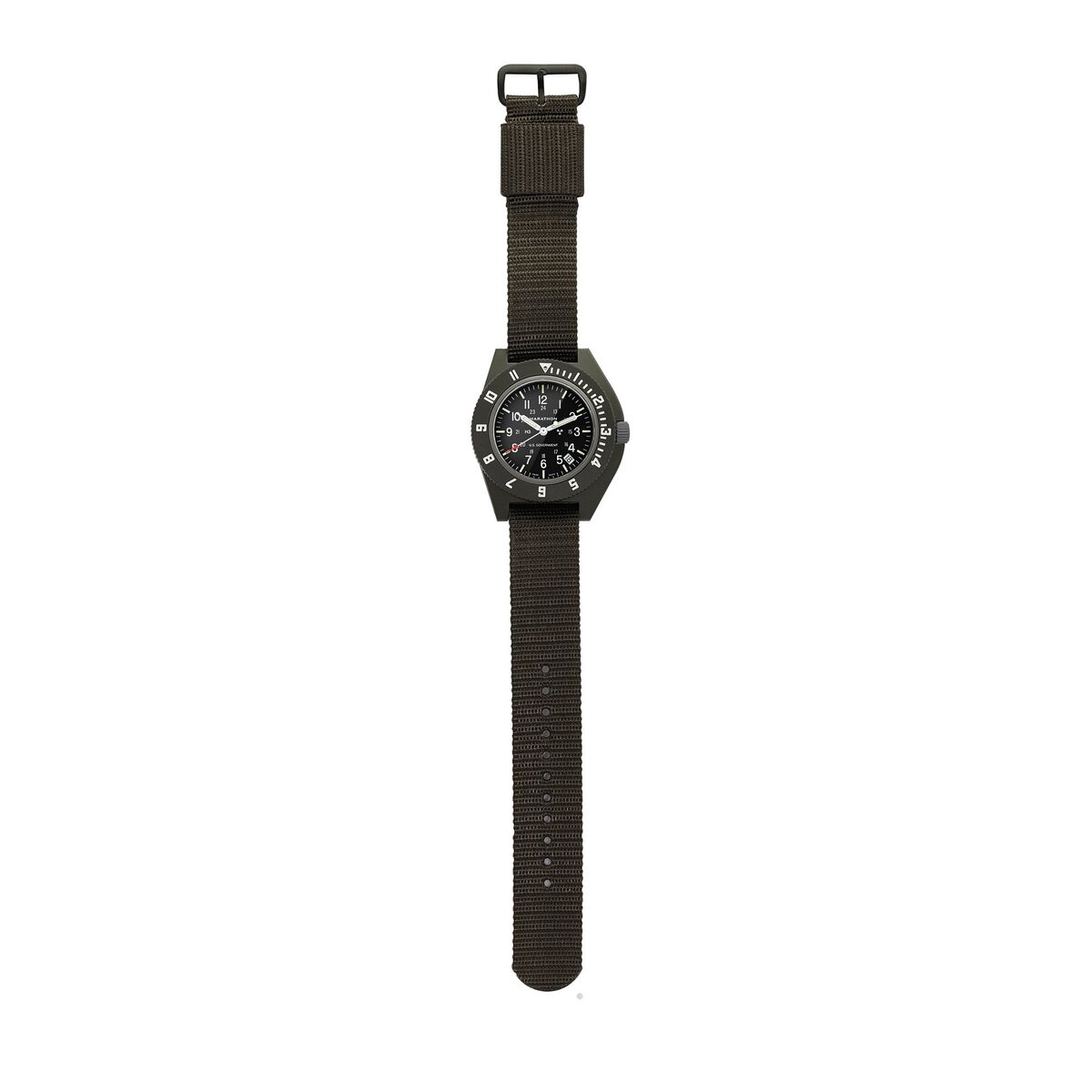 Marathon Pilot Navigator Watch with Date - Sage Green & US Government Markings