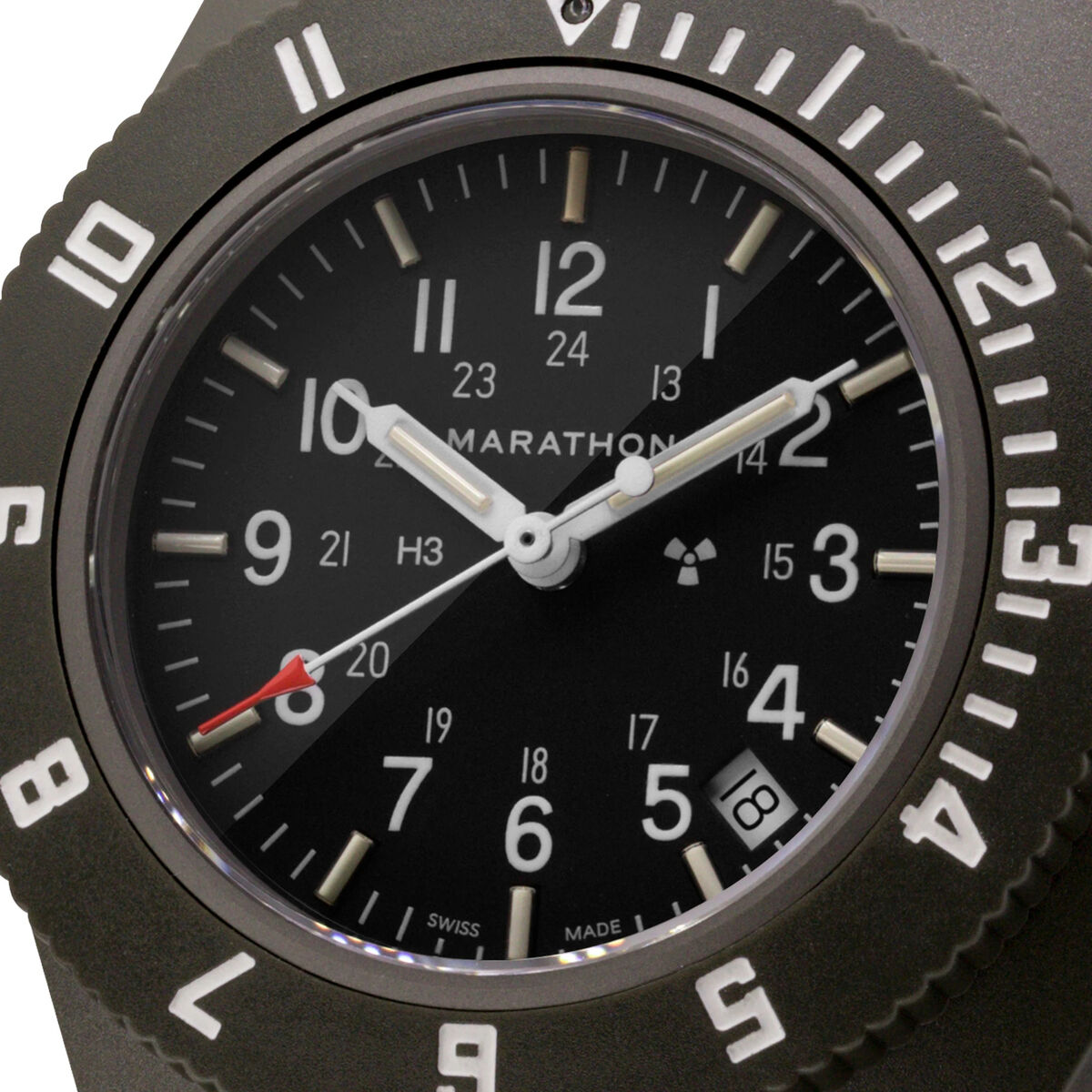 Marathon Pilot Navigator Watch with Date - Sage Green NGM