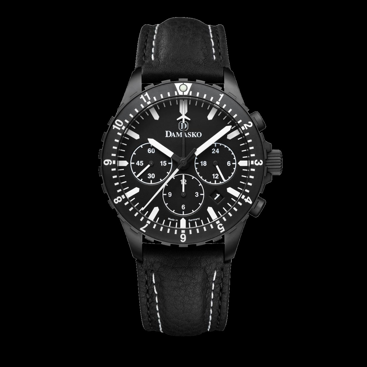 Damasko DC86 Black Chronograph Pilot Watch