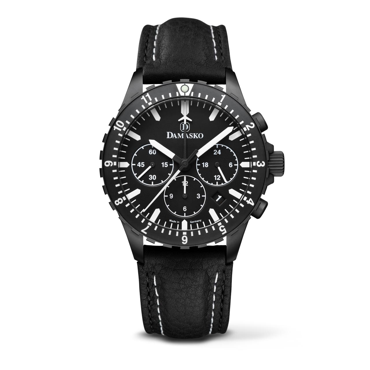 Damasko DC86 Black Chronograph Pilot Watch