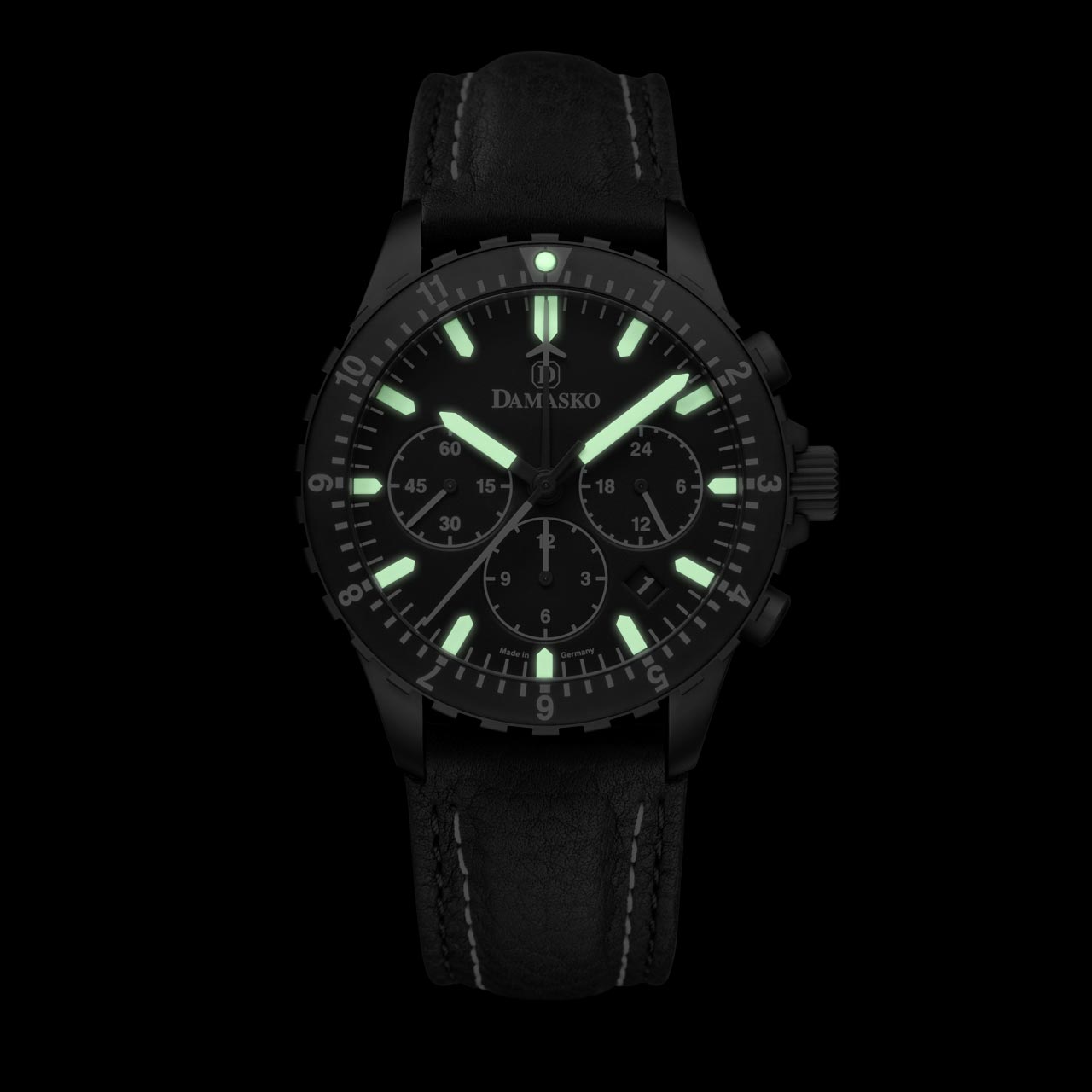 Damasko DC86 Black Chronograph Pilot Watch