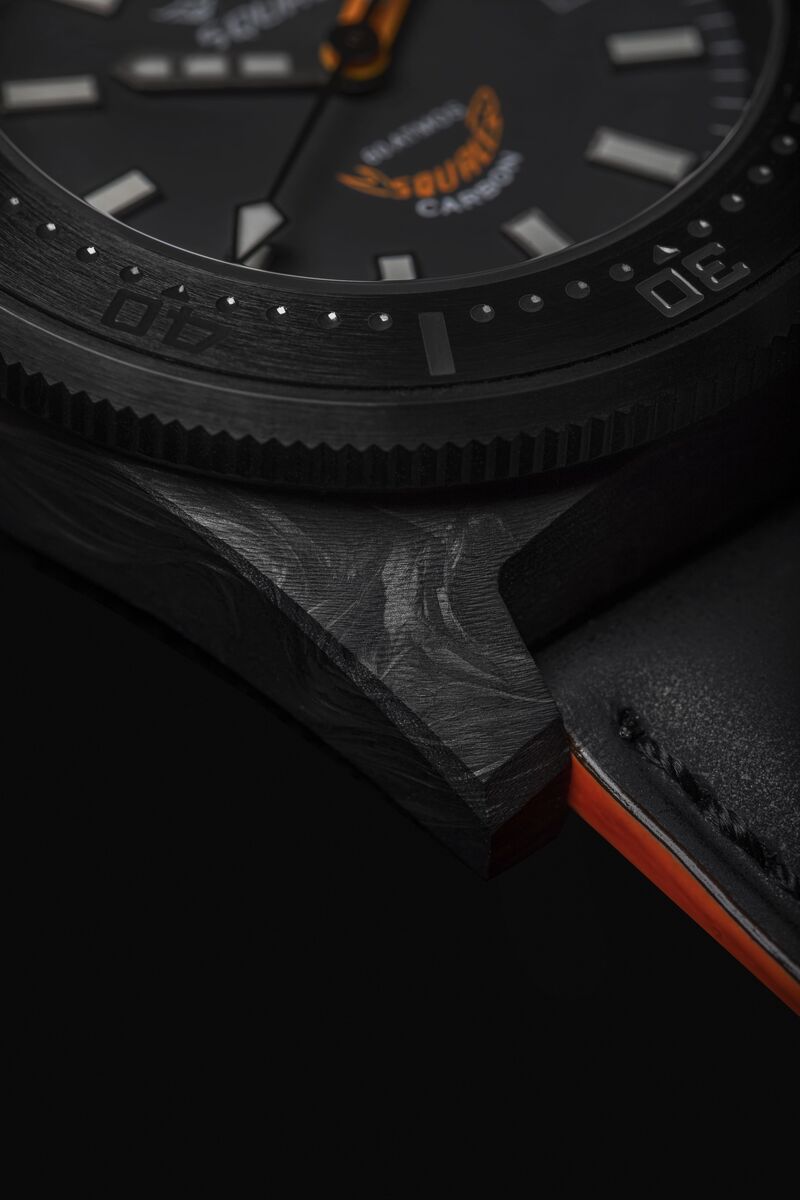Squale T-183 Forged Carbon - Grey/Orange
