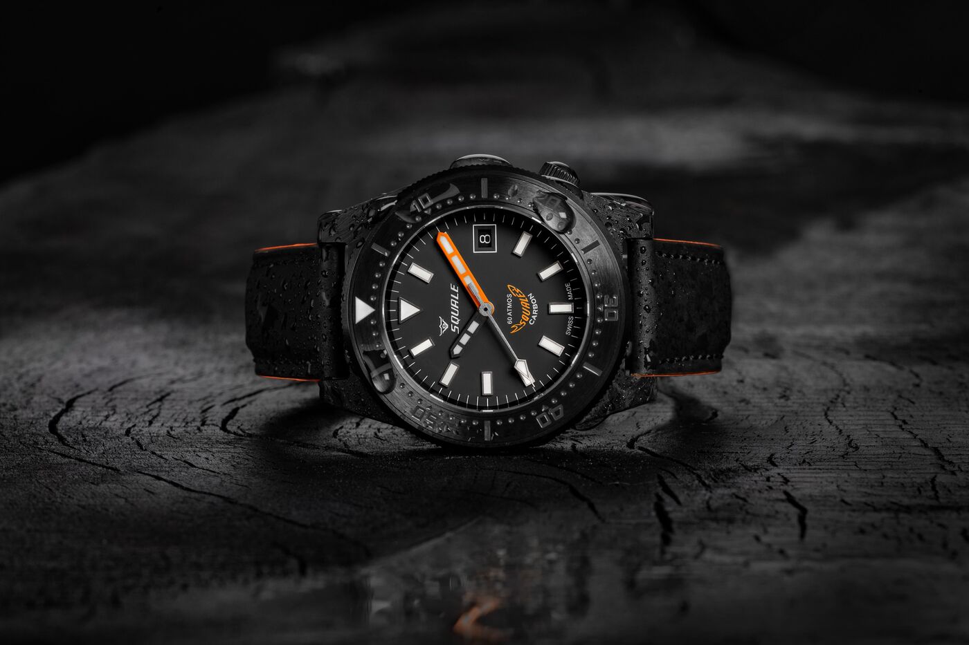 Squale T-183 Forged Carbon - Grey/Orange
