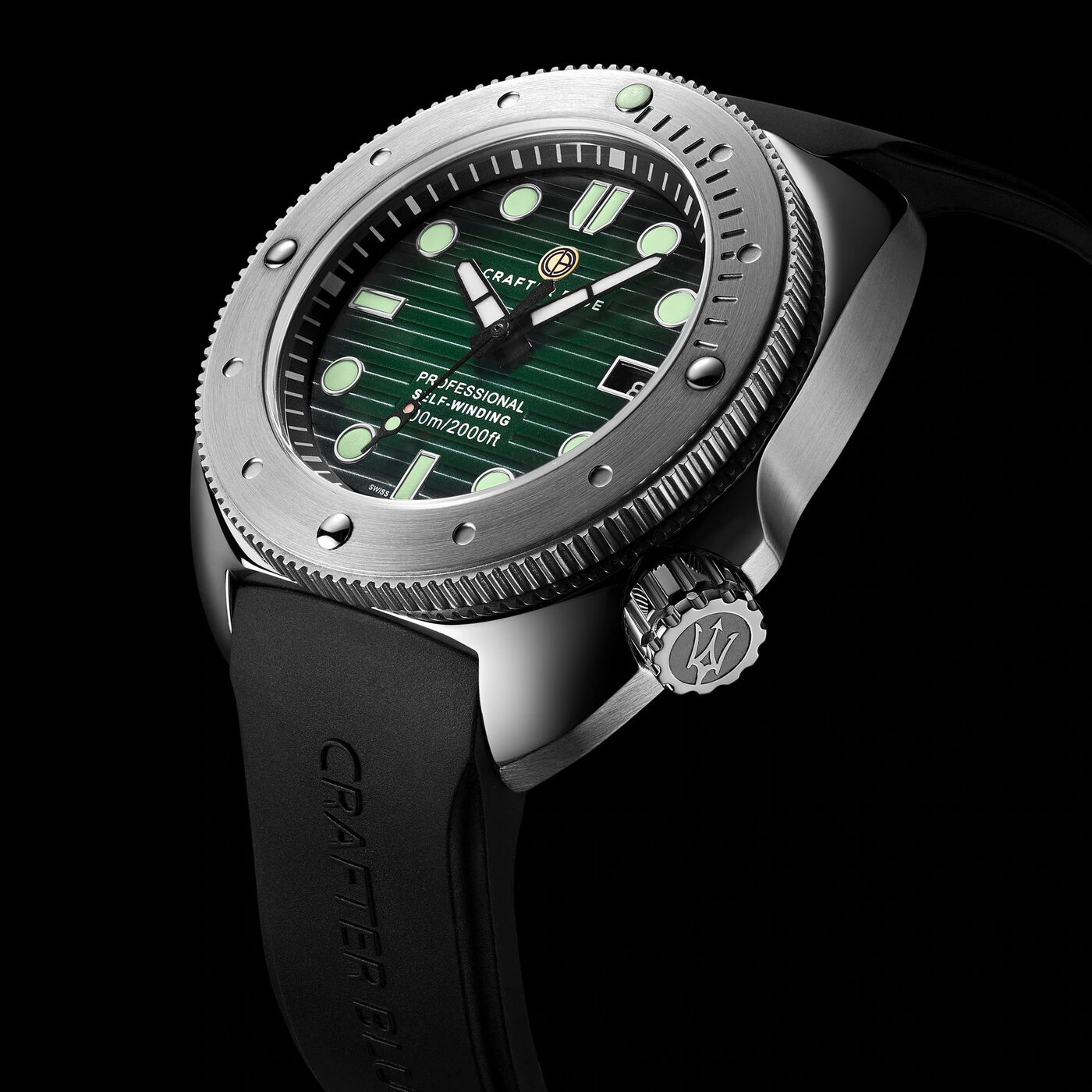 Crafter Blue Hyperion Ocean 600m Dive Watch - Green
