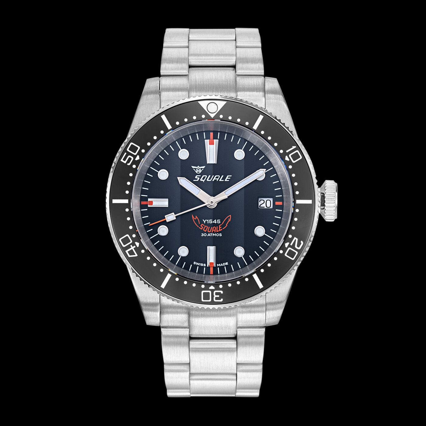 Squale 1545 Black Bracelet Dive Watch
