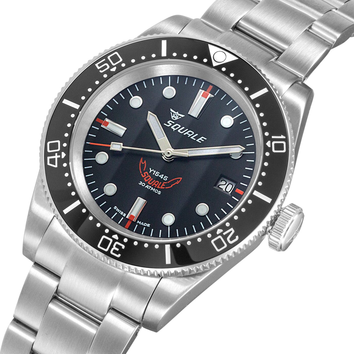 Squale 1545 Black Bracelet Dive Watch