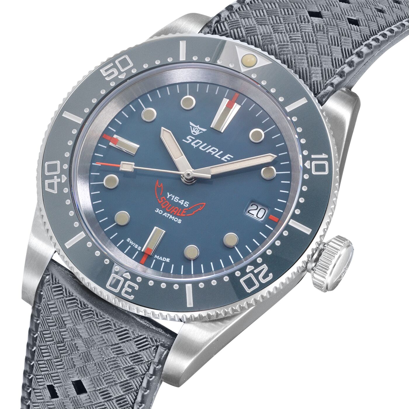 Squale 1545 Grey Rubber Dive Watch