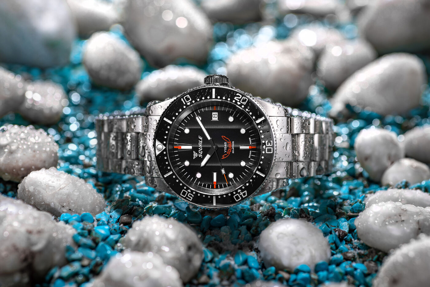 Squale 1545 Black Bracelet Dive Watch