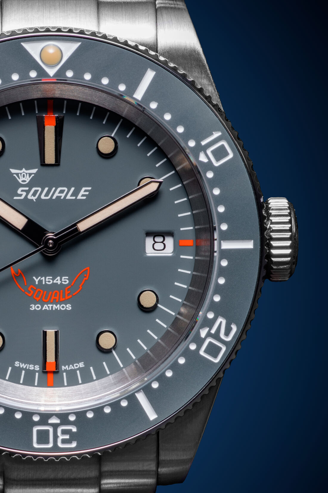 Squale 1545 Grey Bracelet Dive Watch