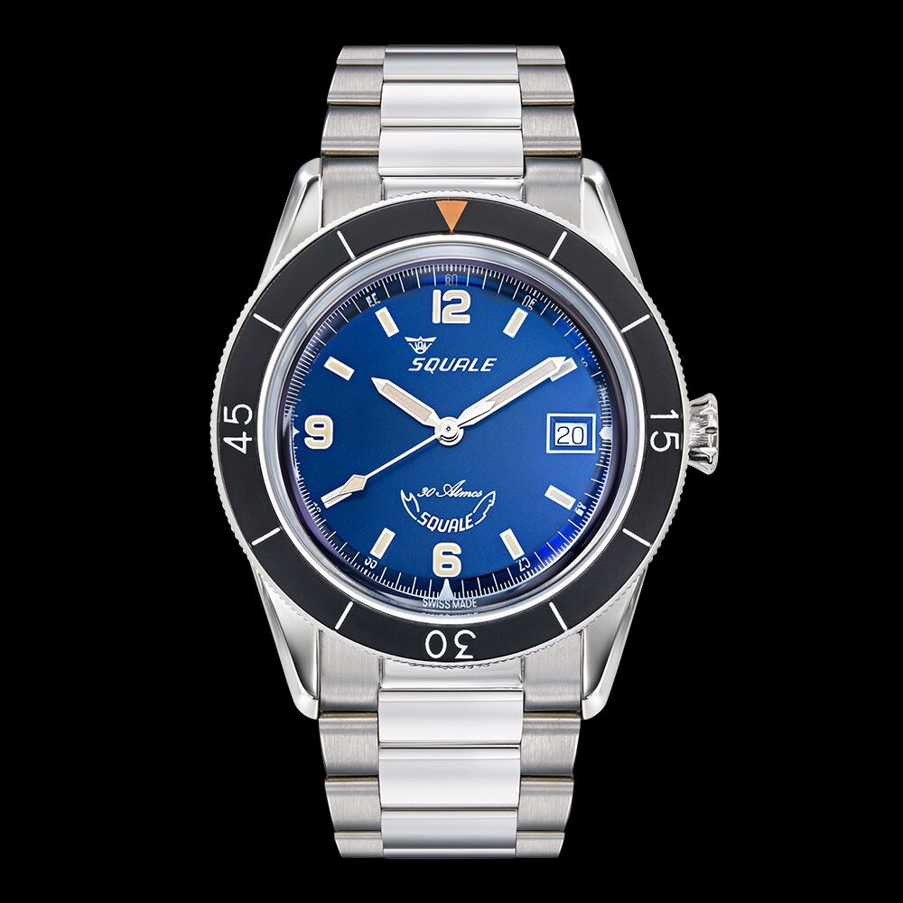 Squale Sub-39 Intenso Blu Dive Watch with Bracelet