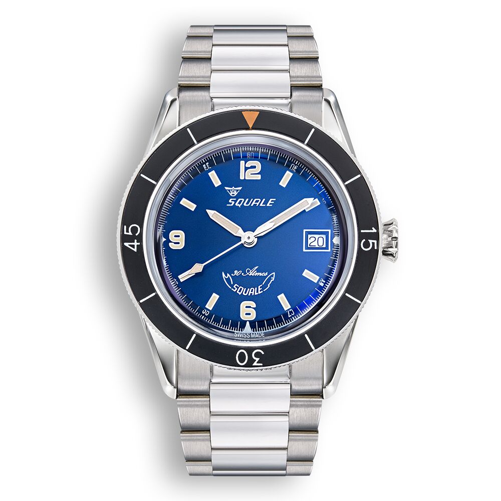 Squale Sub-39 Intenso Blu Dive Watch with Bracelet