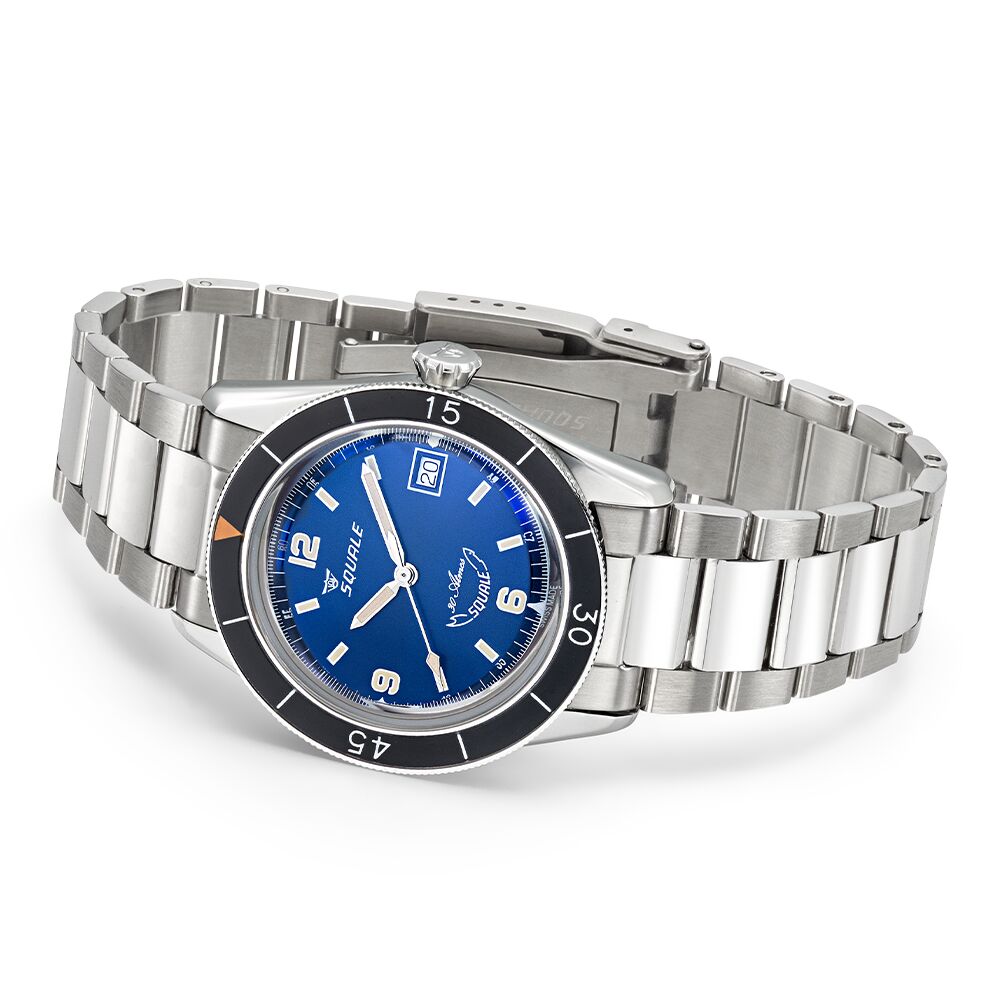 Squale Sub-39 Intenso Blu Dive Watch with Bracelet