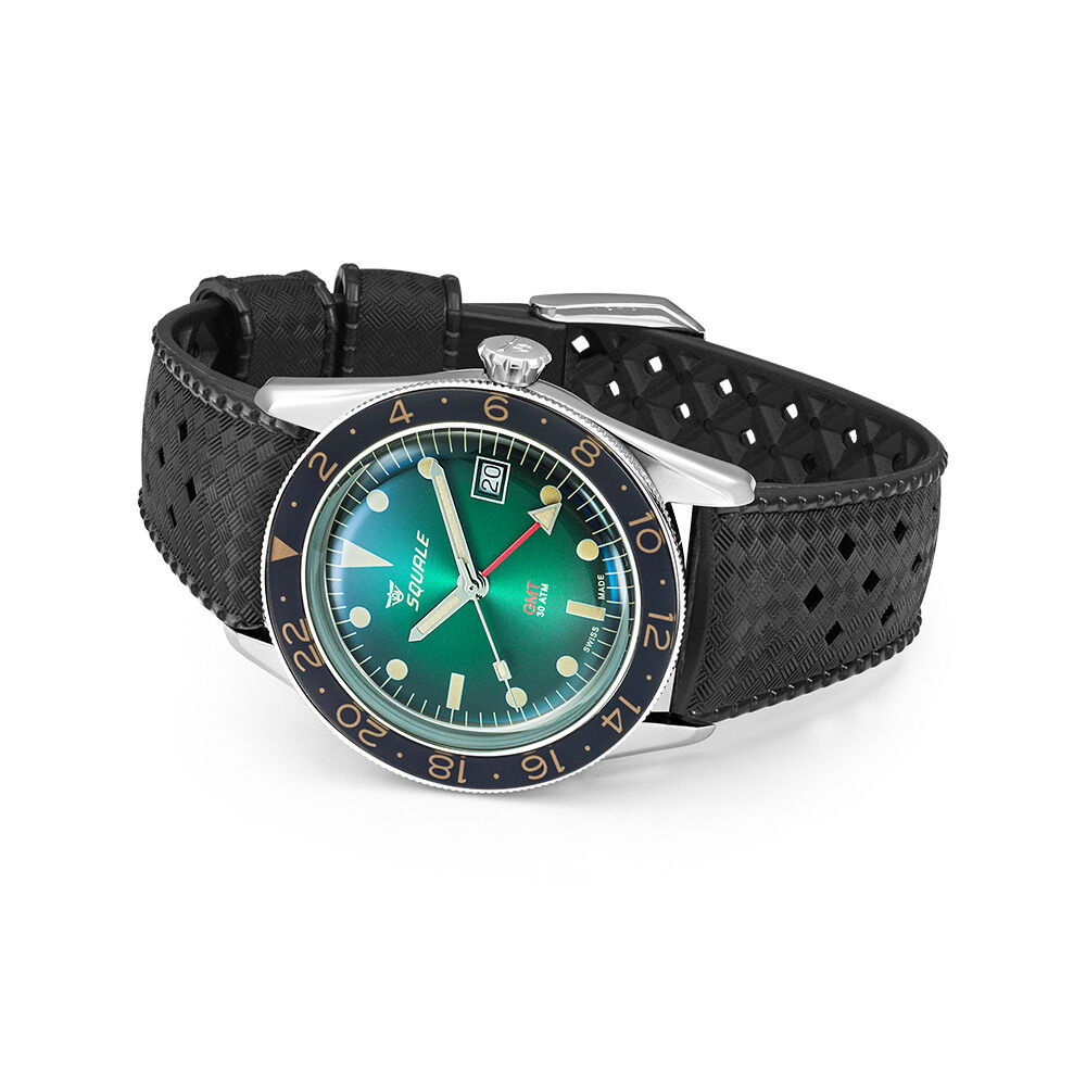 Squale Sub-39 GMT Green Vintage Dive Watch