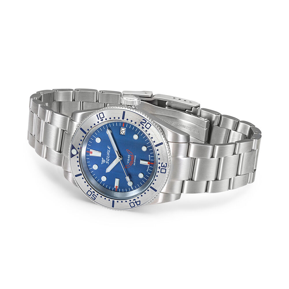 Squale 1545 Steel Blue Bracelet Dive Watch