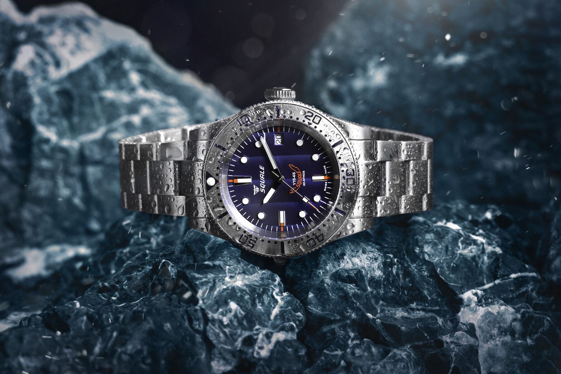 Squale 1545 Steel Blue Bracelet Dive Watch