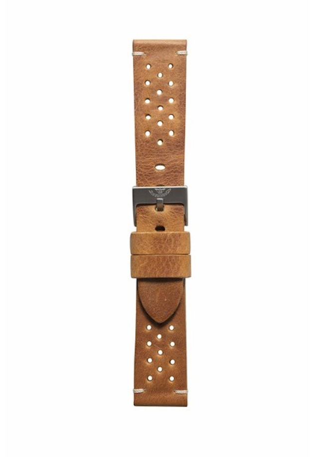 Squale Perforated Leather Strap - Tan