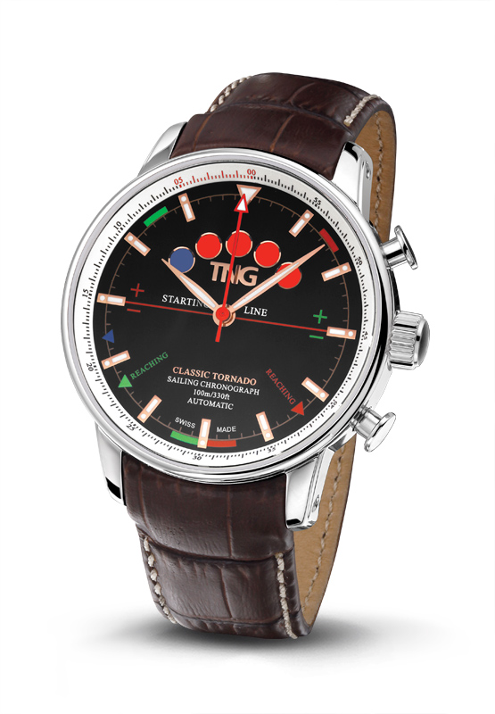 TNG Classic Tornado Automatic Chronograph Sailing Watch - Black