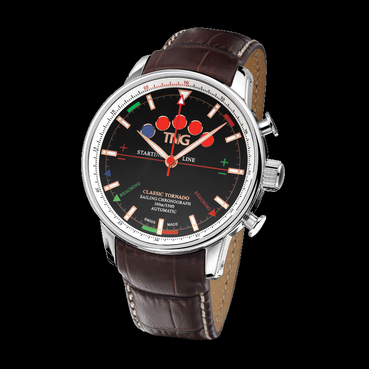TNG Classic Tornado Automatic Chronograph Sailing Watch - Black