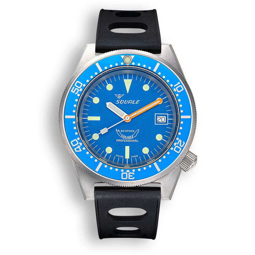 Squale 50 atmos 1521 Dive Watch - Blue Blasted