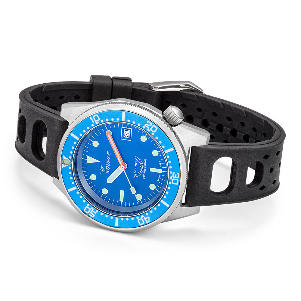 Squale 50 atmos 1521 Dive Watch - Blue Blasted
