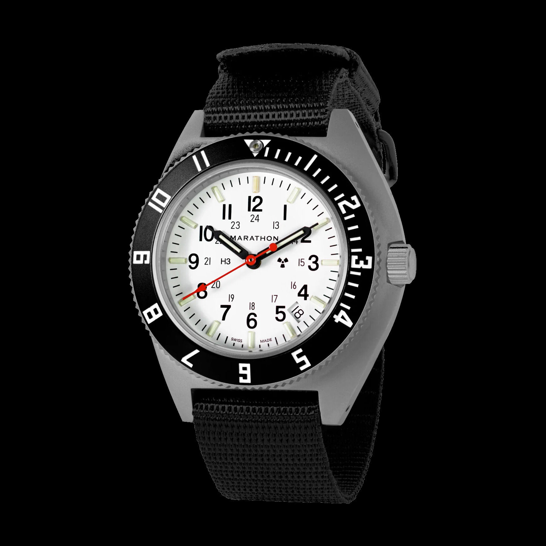 Marathon Arctic Steel Navigator Watch with Date