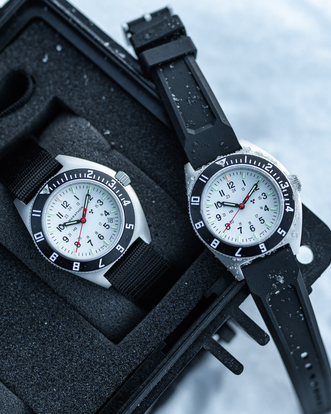Marathon Arctic Steel Navigator Watch with Date