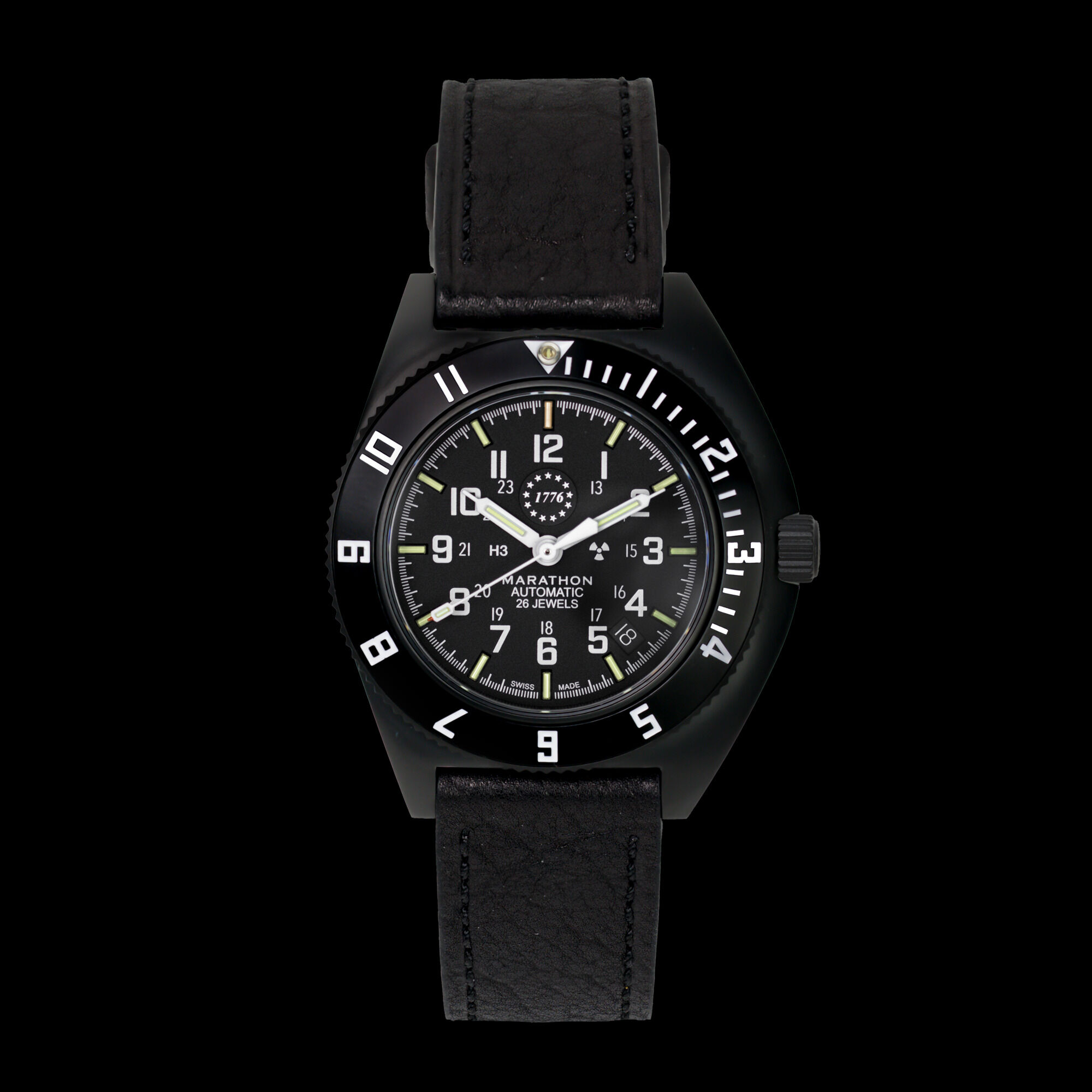 Marathon US 250 Anthracite Steel Navigator Watch with Date Automatic