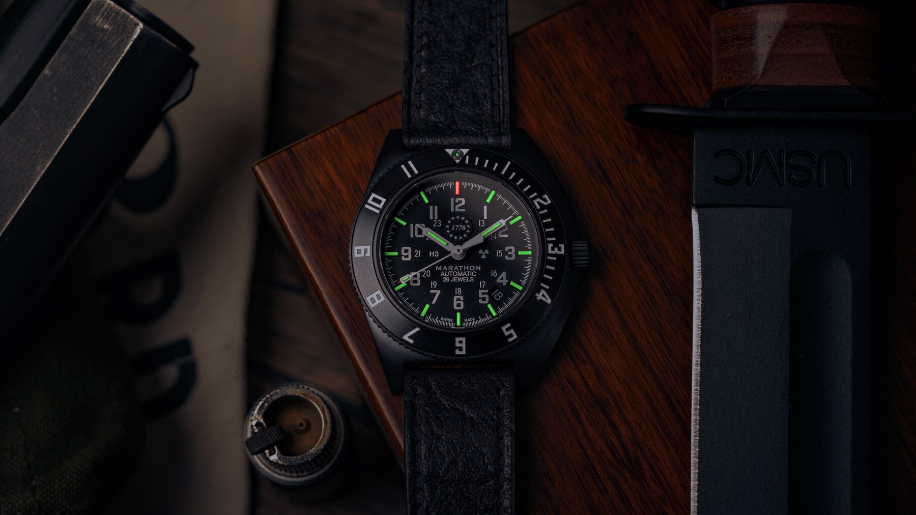 Marathon US 250 Anthracite Steel Navigator Watch with Date Automatic