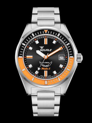 Squale Matic S Orange Dive Watch - Bracelet