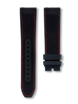 Delma 22mm Hybrid Cordura-Rubber Strap - Black-r