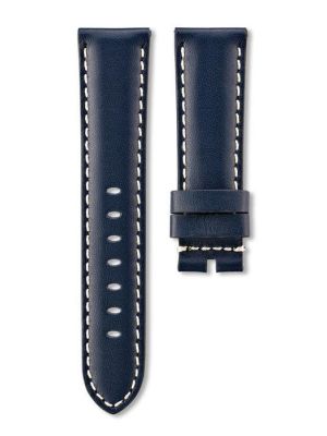 Delma 22mm Large Matte Leather Strap - Blue